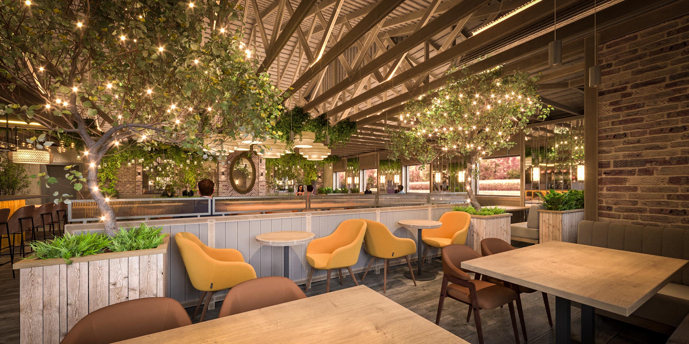 Odesa interior design visualization: a garden-inspired room for everyday celebrations